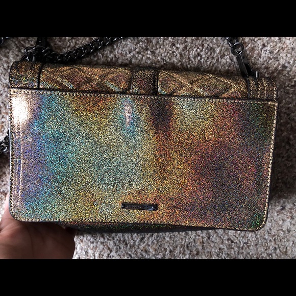 Iridescent Rebecca Minkoff Quilted Love Crossbody Bags